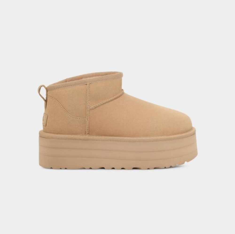 New- UGG Classic Ultra Mini Platform - Driftwood 8